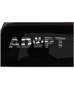 ADOPT Sticker Dog Puppy Rescue S2 all chrome and regular vinyl colors
