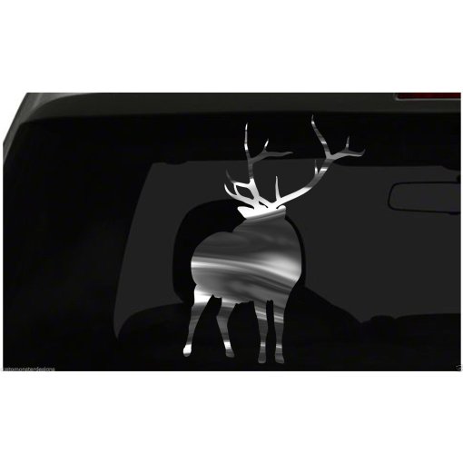 Deer Sticker Elk Deer Hunting S9 All size regular & Chrome Mirror Vinyl Colors