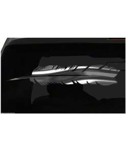FEATHER Sticker Feather all chrome and regular vinyl colors