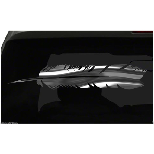 FEATHER Sticker Feather all chrome and regular vinyl colors