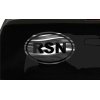 RSN Sticker oval euro chrome & regular vinyl color choices