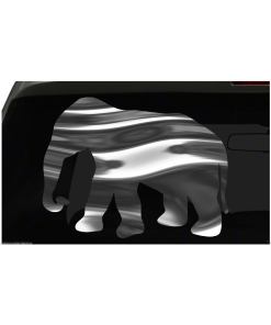 Elephant Sticker Africa Safari S8 all chrome and regular vinyl colors