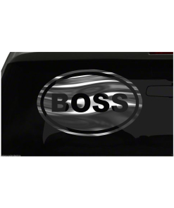 BOSS Sticker Oval Euro CEO The Boss Sticker all chrome and regular vinyl colors