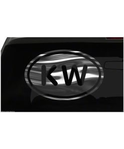 Key West Sticker KW Oval sticker all chrome and regular vinyl colors
