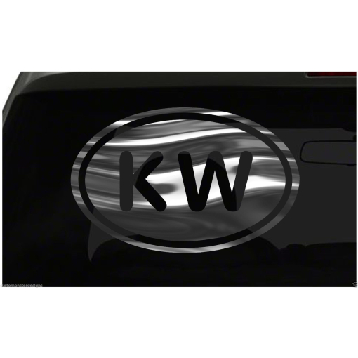 Key West Sticker KW Oval sticker all chrome and regular vinyl colors