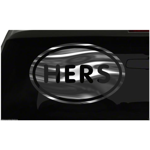 HERS Sticker Family Girl Wife Woman Euro all chrome and regular vinyl colors