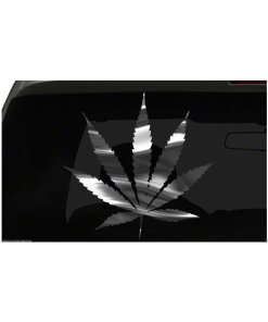 Marijuana Pot Weed sticker All size regular Chrome Mirror Vinyl Colors
