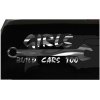 GIRLS BUILD CARS TOO Sticker Woman Mechanic all chrome and regular vinyl colors