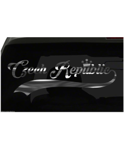 Czech Republic sticker Country Sticker all chrome and regular colors choices