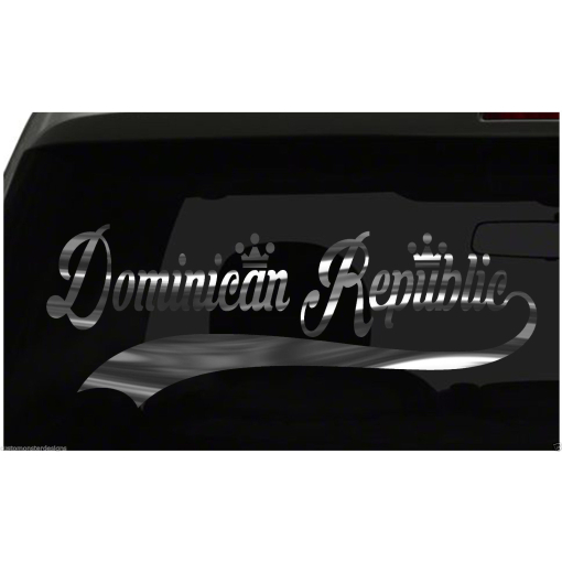 Dominican Republic sticker Country Sticker all chrome and regular colors choices