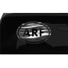 ARF Sticker Dog Love Puppy oval euro all chrome & regular vinyl color choice