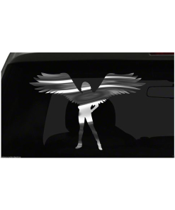 Angel with Wings Sticker Evil Devil Sexy S2 all chrome & regular vinyl colors
