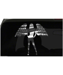 Angel with Wings Sticker Evil Devil Sexy S6 all chrome & regular vinyl colors