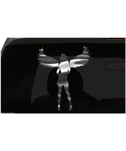 Angel with Wings Sticker Evil Devil Sexy S8 all chrome & regular vinyl colors