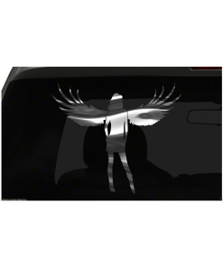 Angel with Wings Sticker Evil Devil Sexy S16 all chrome & regular vinyl colors