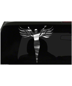 Angel with Wings Sticker Evil Devil Sexy S17 all chrome & regular vinyl colors