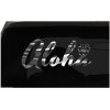 Aloha Hibiscus Flower Sticker Hawaii S3 all chrome and regular vinyl colors