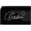 Aloha Hibiscus Flower Sticker Sea Turtle S12 all chrome and regular vinyl colors