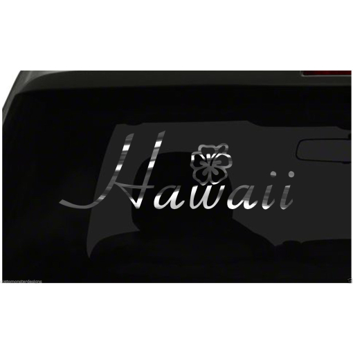 Hawaii Hibiscus Flower Sticker Aloha S12 all chrome and regular vinyl colors