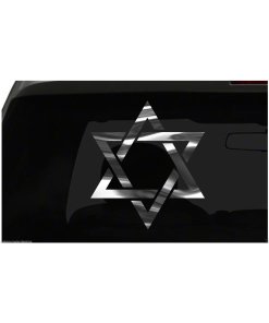 Star of David Sticker Judaism Religious all chrome & regular vinyl colors