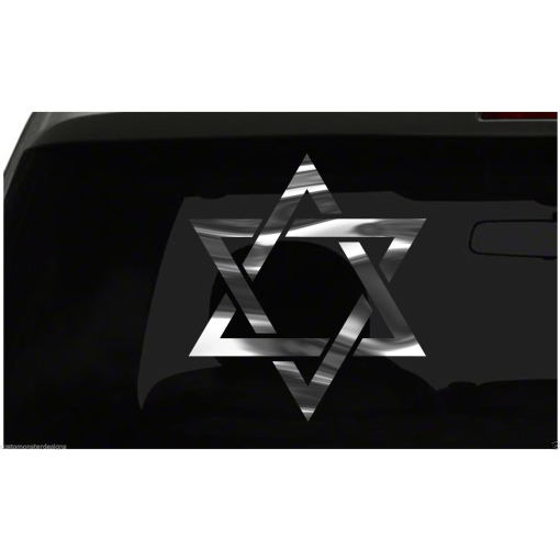 Star of David Sticker Judaism Religious all chrome & regular vinyl colors