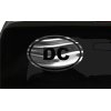 DC Sticker District of Columbia oval all chrome & regular vinyl color choice