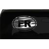 FR Sticker France Country Code oval all chrome & regular vinyl color choices