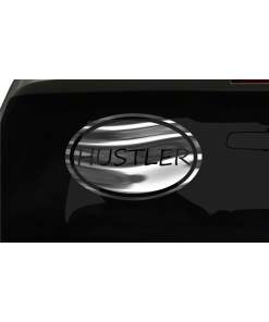 Hustler Sticker Gambler Game Sneaky oval all chrome & regular vinyl color choice