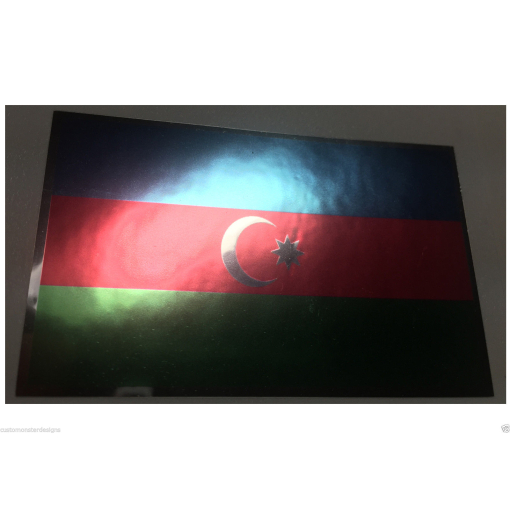 AZERBAIJAN FLAG Decal Vinyl Sticker chrome or white vinyl and 15 sizes to pick!