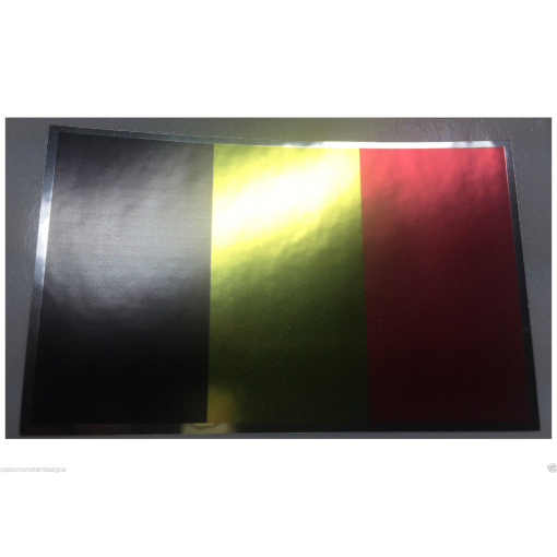 BELGIUM FLAG Decal Vinyl Sticker chrome or white vinyl decal and 15 sizes!