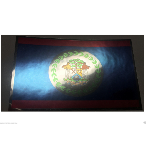BELIZE FLAG Decal Vinyl Sticker chrome or white vinyl decal and 15 sizes!