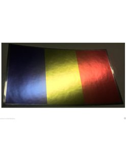 ROMANIA FLAG Decal Vinyl Sticker chrome or white vinyl decal and 15 sizes!