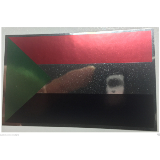 SUDAN FLAG Decal Vinyl Sticker chrome or white vinyl decal and 15 sizes!
