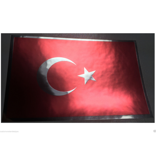TURKEY FLAG Decal Vinyl Sticker chrome or white vinyl decal and 15 sizes!