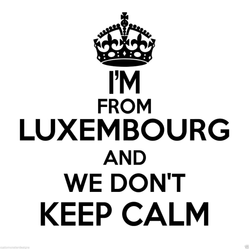 Luxembourg Wall Sticker... 20 inches Tall We Don't Keep Calm Vinyl Wall Art