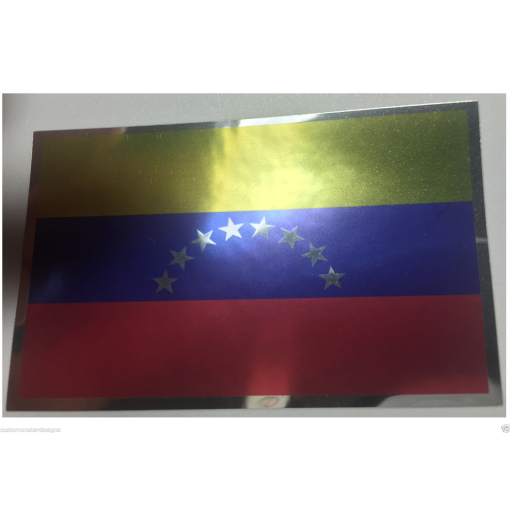 VENEZUELA FLAG Decal Vinyl Sticker chrome or white vinyl decal and 15 sizes!