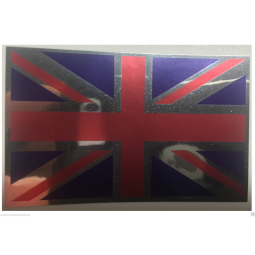 BRITISH FLAG Decal Vinyl Sticker chrome or white vinyl decal and 15 sizes! S2