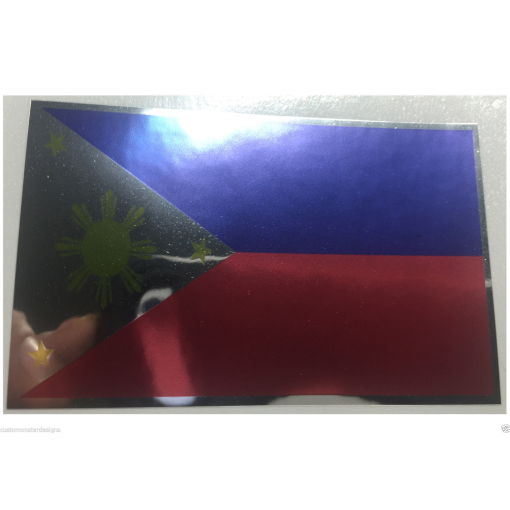 Philippines FLAG Decal Vinyl Sticker chrome or white vinyl decal and 15 sizes!