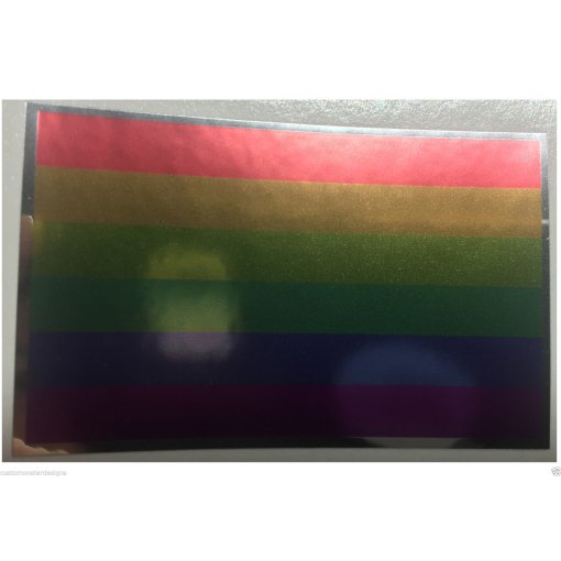 GAY FLAG Decal GAY PRIDE Vinyl Sticker chrome or white vinyl decal and 15 sizes!