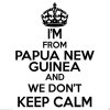 Papua New Guinea Wall Sticker..20 inches Tall We Don't Keep Calm Vinyl Wall Art