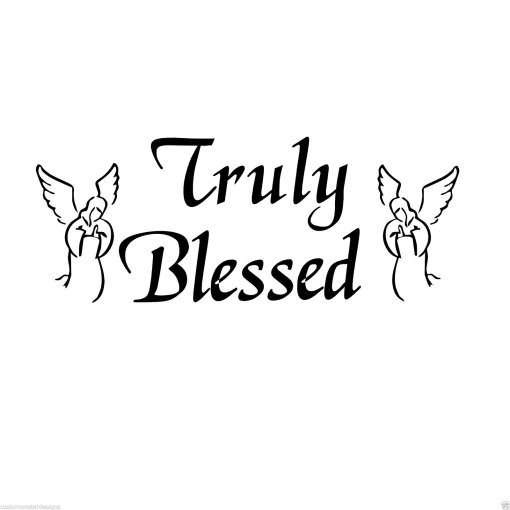 Truly Blessed... Vinyl Wall Art Quote Decor Words Decals Sticker