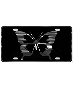 BUTTERFLY License Plate Love cute butterfly S8 Chrome & Regular Vinyl Choices