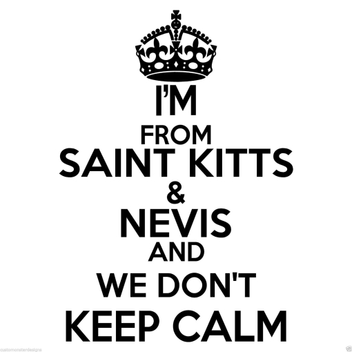 Saint Kitts & Nevis Wall Sticker 20 inches Tall We Don't Keep Calm Vinyl Wall
