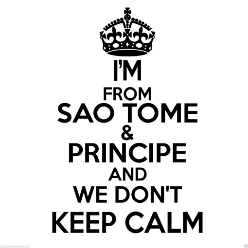 Sao Tome and Principe Wall Sticker 20 inches Tall We Don't Keep Calm Vinyl Wall
