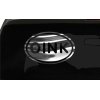OINK Sticker Pig Farm Animal funny oval euro chrome & regular vinyl color choice
