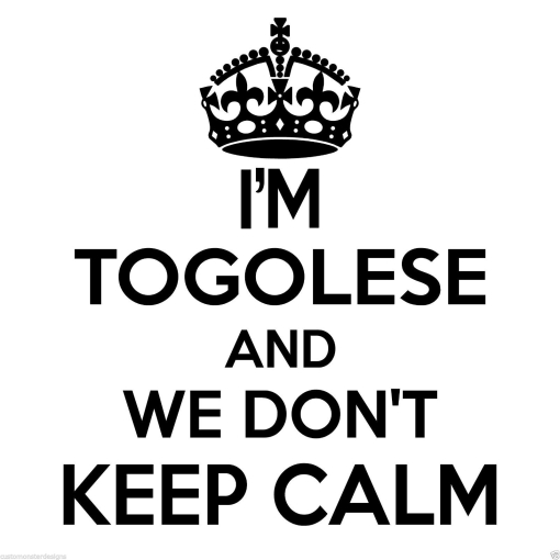 Togolese Wall Sticker... 20 inches Tall We Don't Keep Calm Vinyl Wall Art