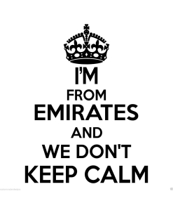 Emirates Wall Sticker... 20 inches Tall We Don't Keep Calm Vinyl Wall Art