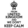 United Kingdom Wall Sticker... 20 inches Tall We Don't Keep Calm Vinyl Wall Art