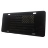 Tactical American Flag Heavy Duty Aluminum License Plate (Subdued Regular Carbon Fiber Blk Vinyl Stars Edition on Black)