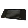 Tactical American Flag Heavy Duty Aluminum License Plate (Regular Gun Metal Blk Vinyl on Black)